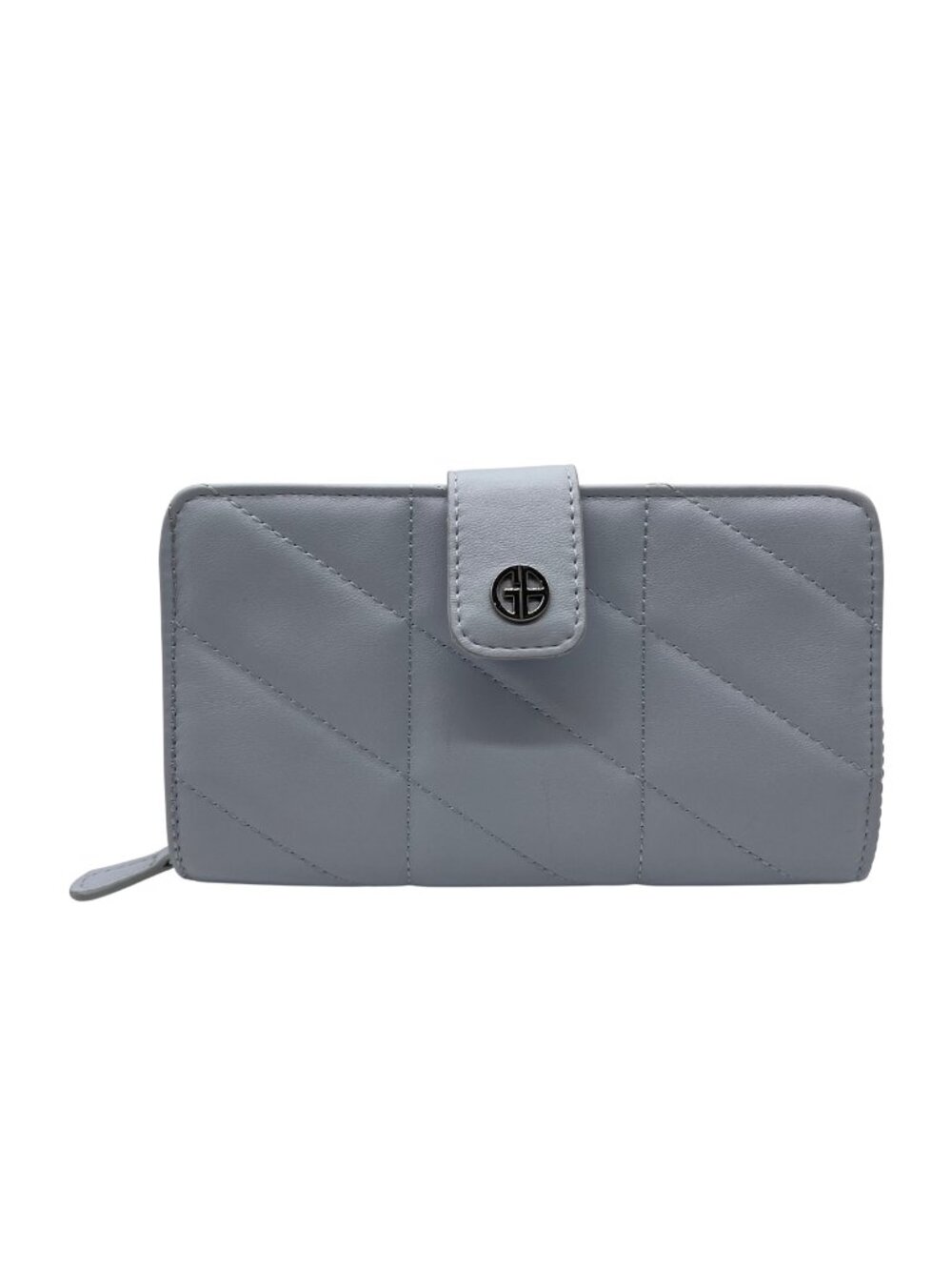 Giani Bernini Light Blue Quilted Pebbled Leather Wallet